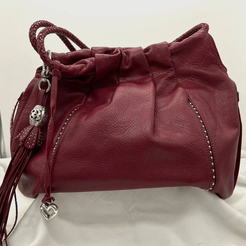 Deep Red Brighton Femme Fatale - Greta Garbo Leather Hobo